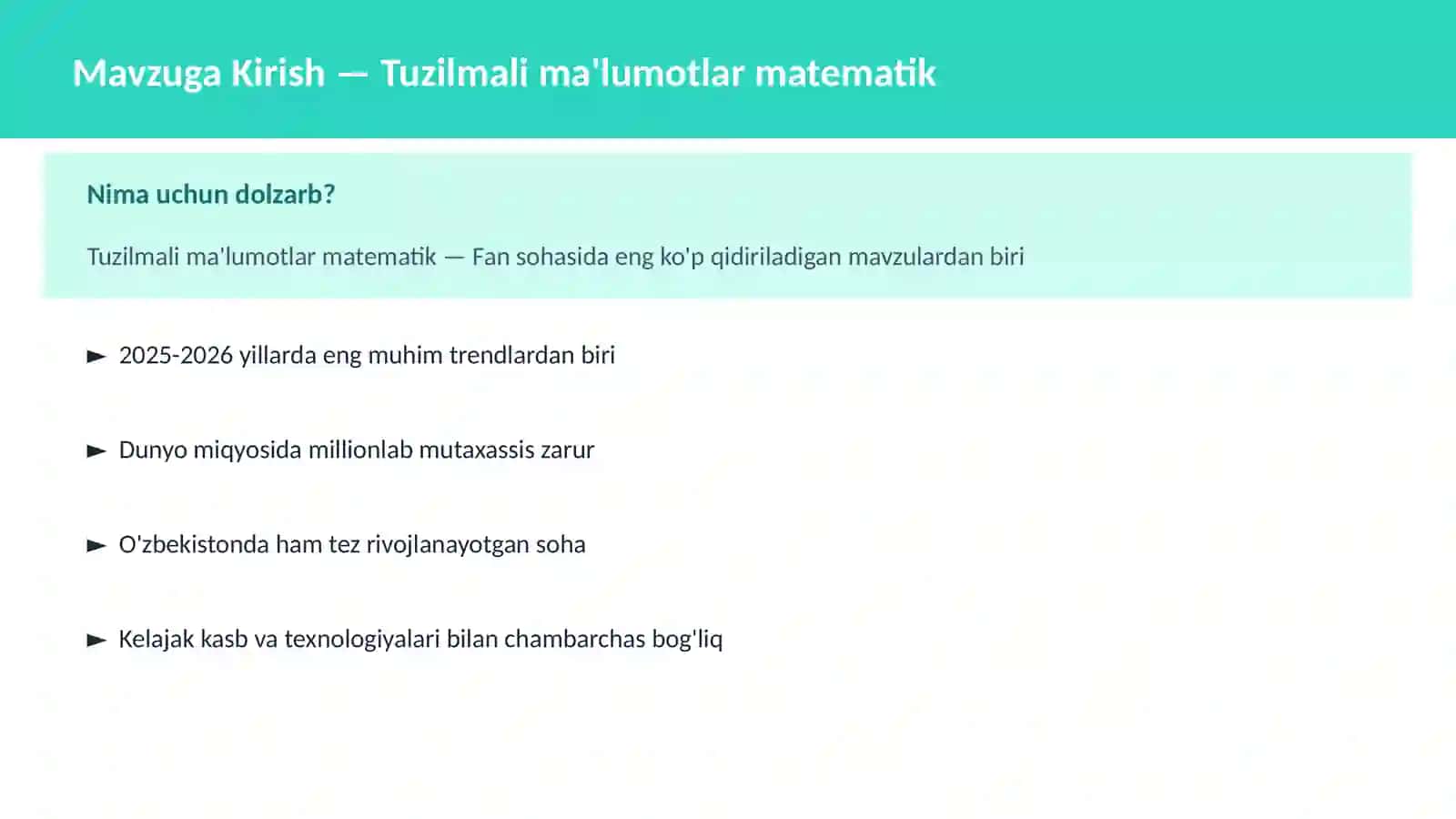 MATEMATIKA ZAMONAVIY 2