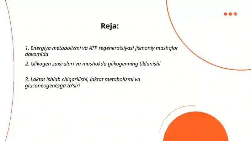 Jismoniy mashg‘ulotlar jarayonida adaptatsiyaning biokimyoviy qonuniyatlari 2