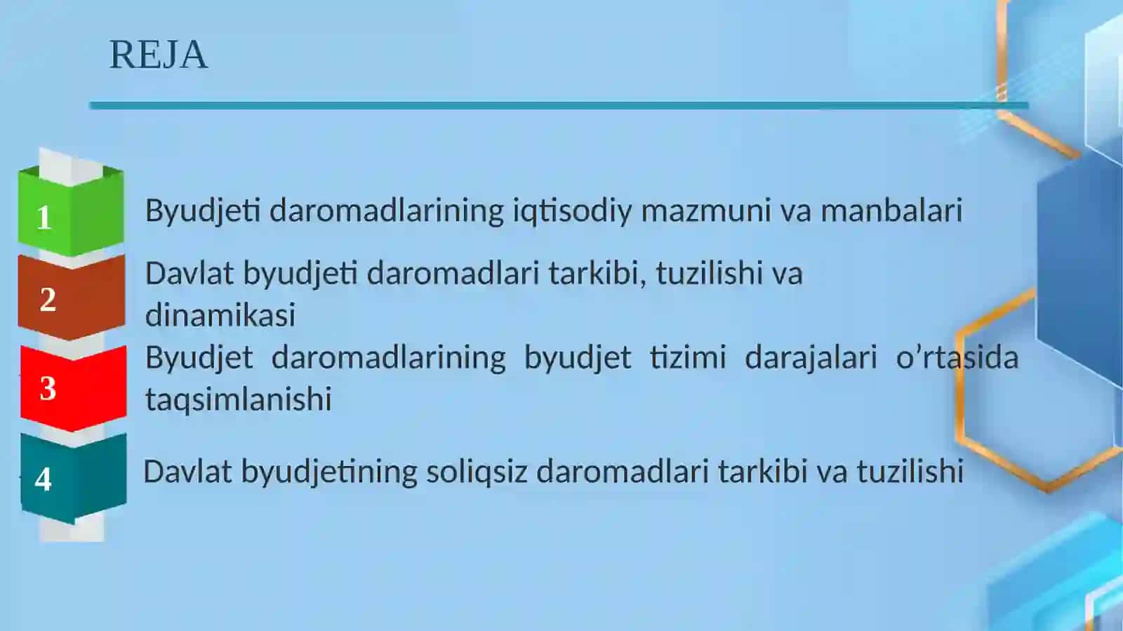 Byudjeti daromadlarining mohiyati, tarkibi va tuzilishi 2
