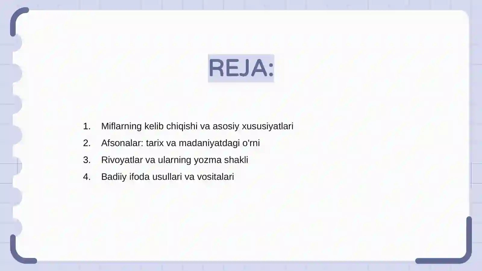 Mif, afsona, rivoyatlar va ularning badiiyati 2