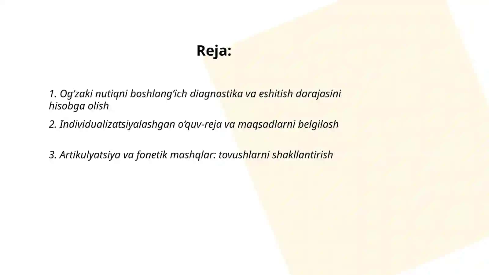 Og‘zaki nutiqni o‘rgatish 2
