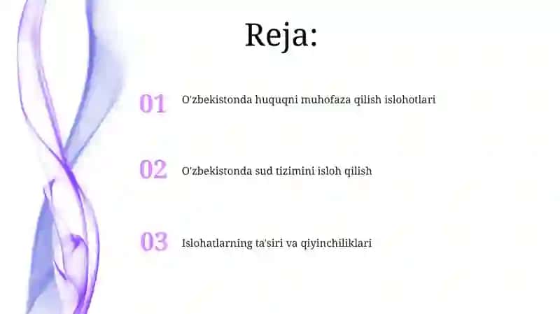 O'zbekistondagi Huquqni muhofaza qilish islohotlari 2