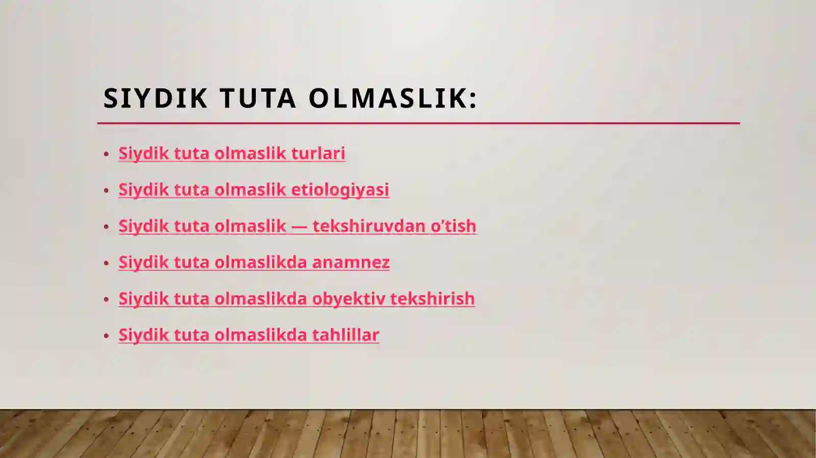 Siydik tuta olmaslik 2