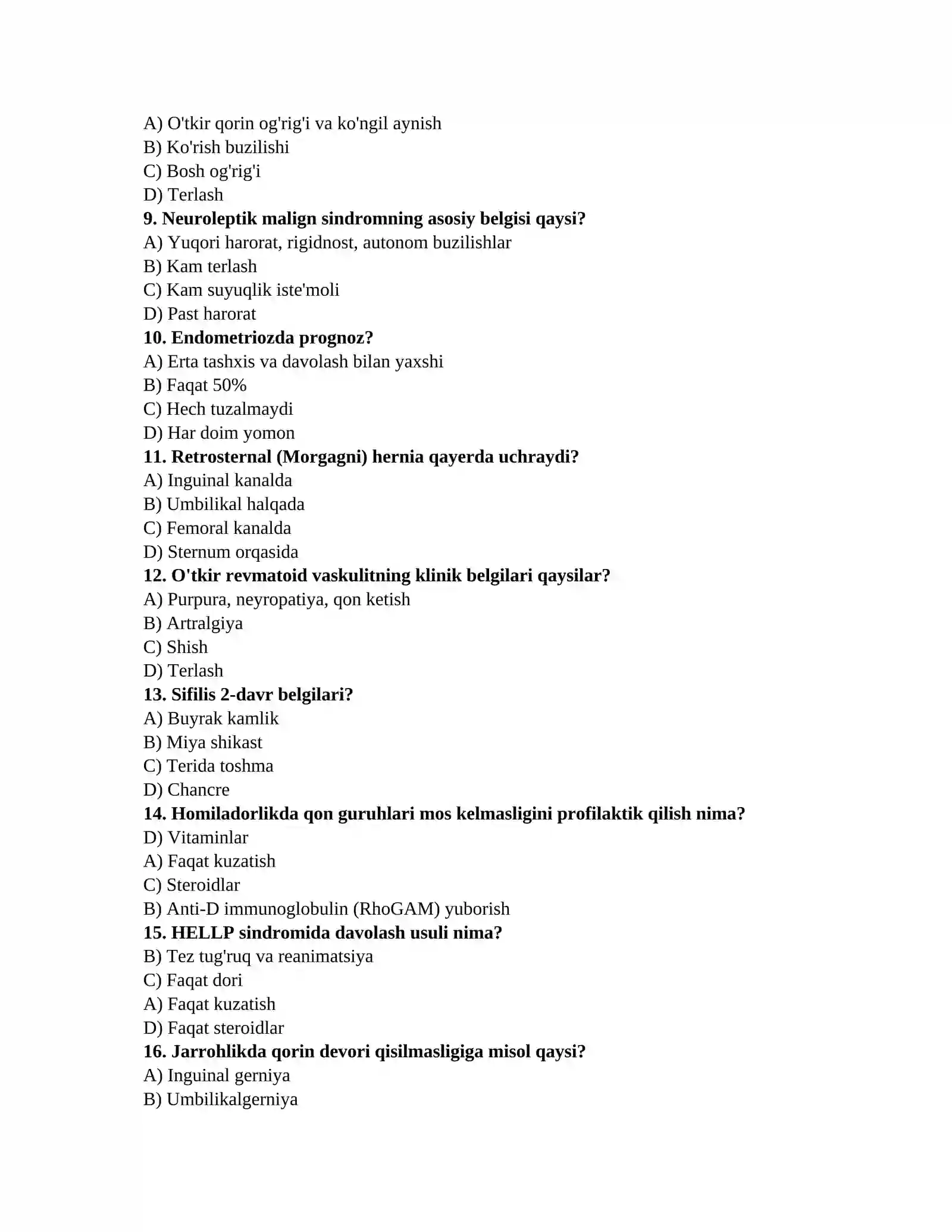 Laboratoriya xavfsizligi testlari 2