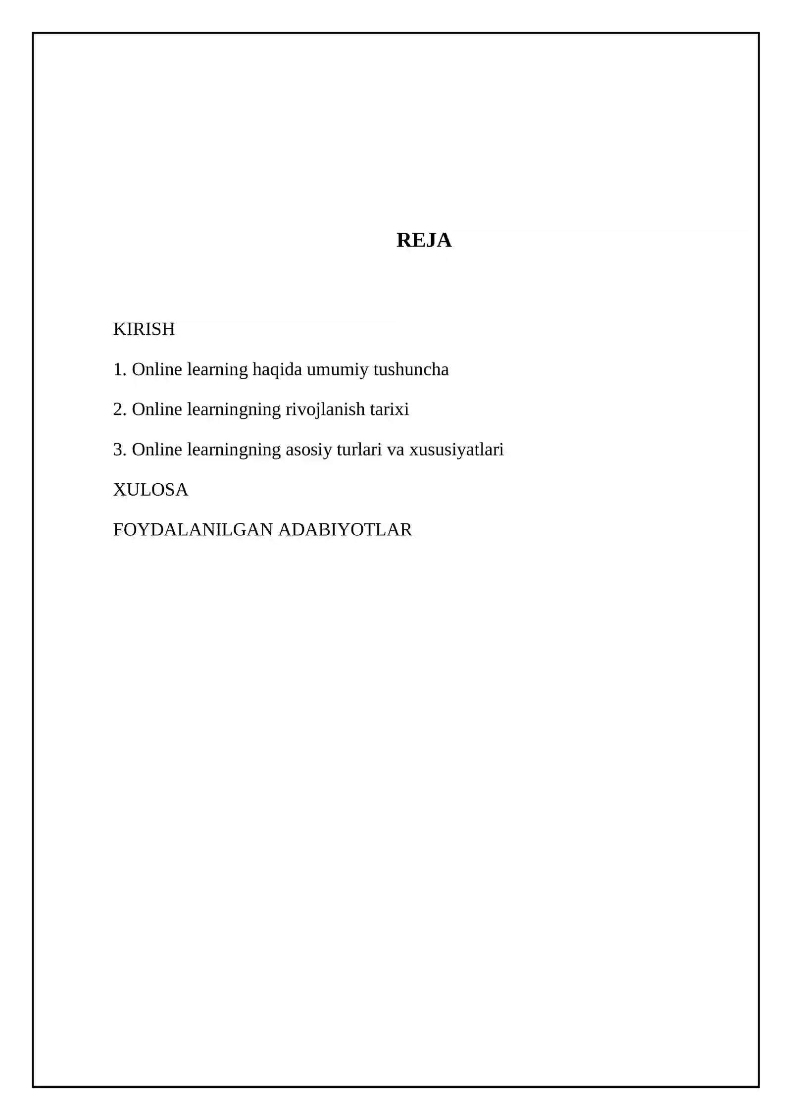 Online learning 2