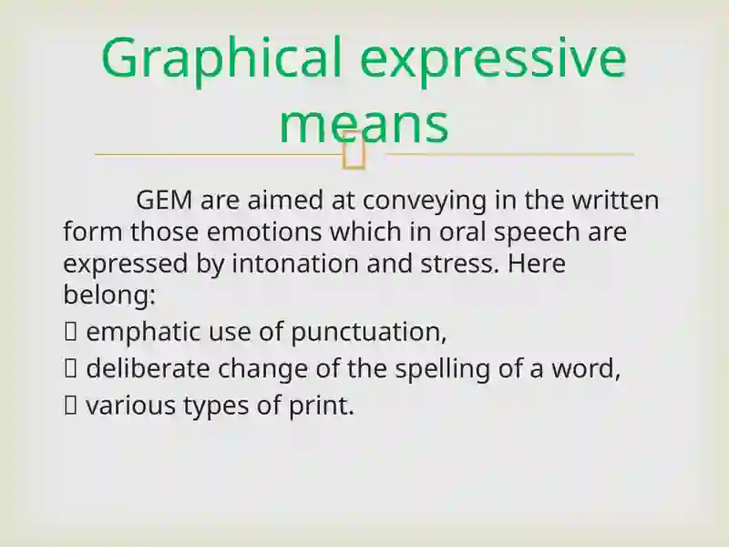 Graphical expressive meansand stylistic devices 2