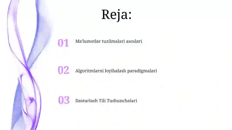 Algoritmlashtirish va dasturlash asoslari 2