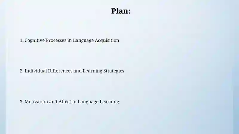 Language learning psychology 2