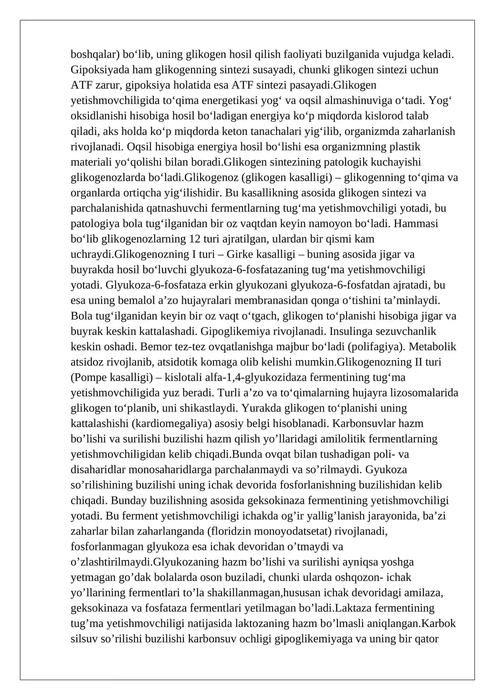 Karbonsuv almashinuvi patofiziologiyasi va uning buzilish mexanizmlari 2
