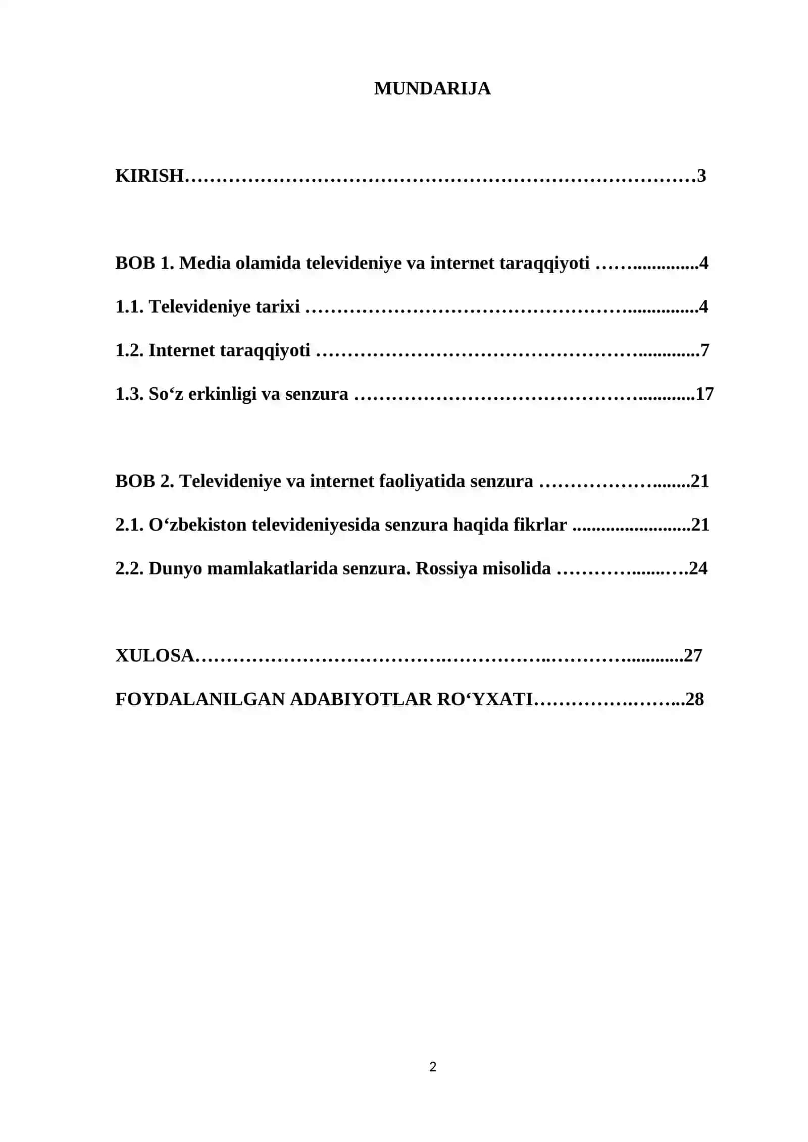 Telekanallarning internetdagi faoliyati 2