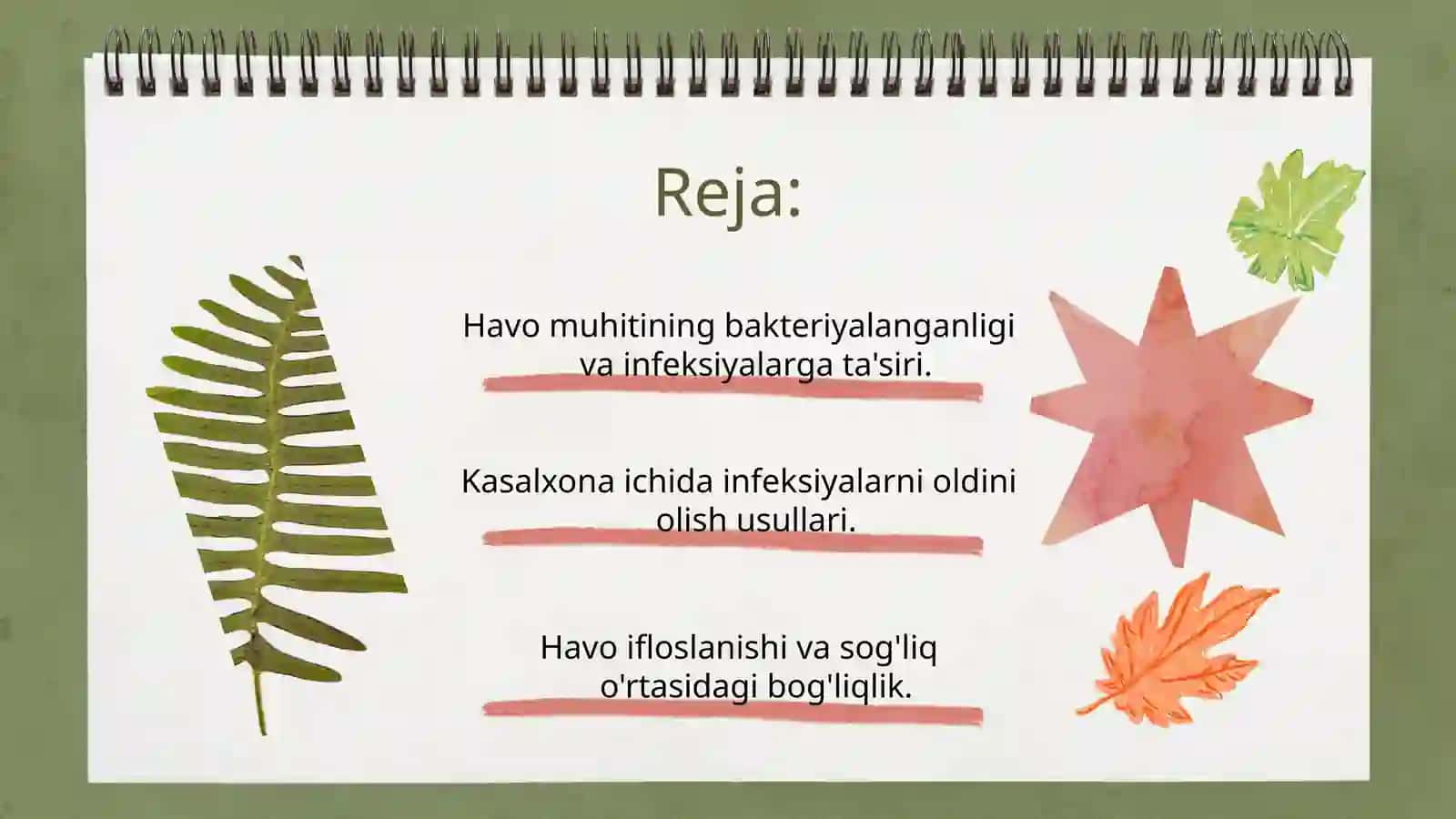 Kasalxona ichki infeksiyalarini kelib chiqishi uchun havo muhitining bakteriologik ifloslanganligining ahamiyati 2