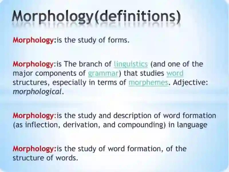 Morphology 2