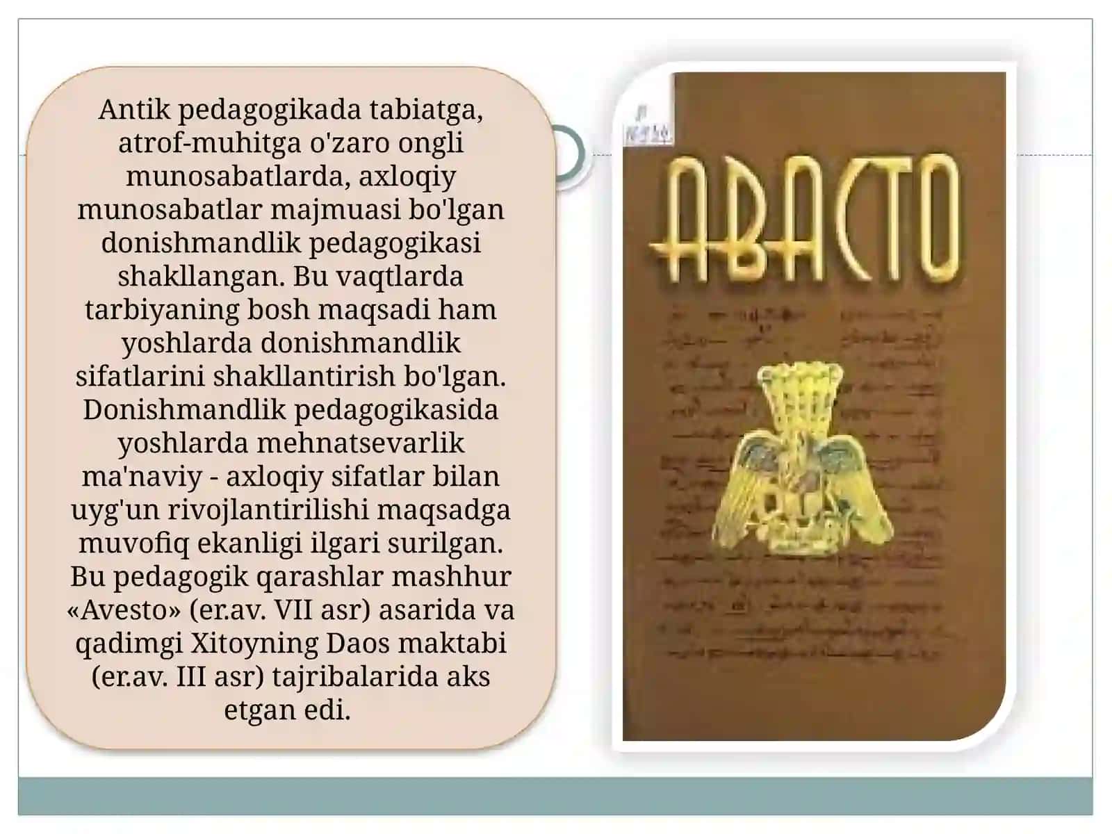Pedagogik ta’limotlar tarixi. G‘arb va Sharq mutafakkirlarining qarashlari 2
