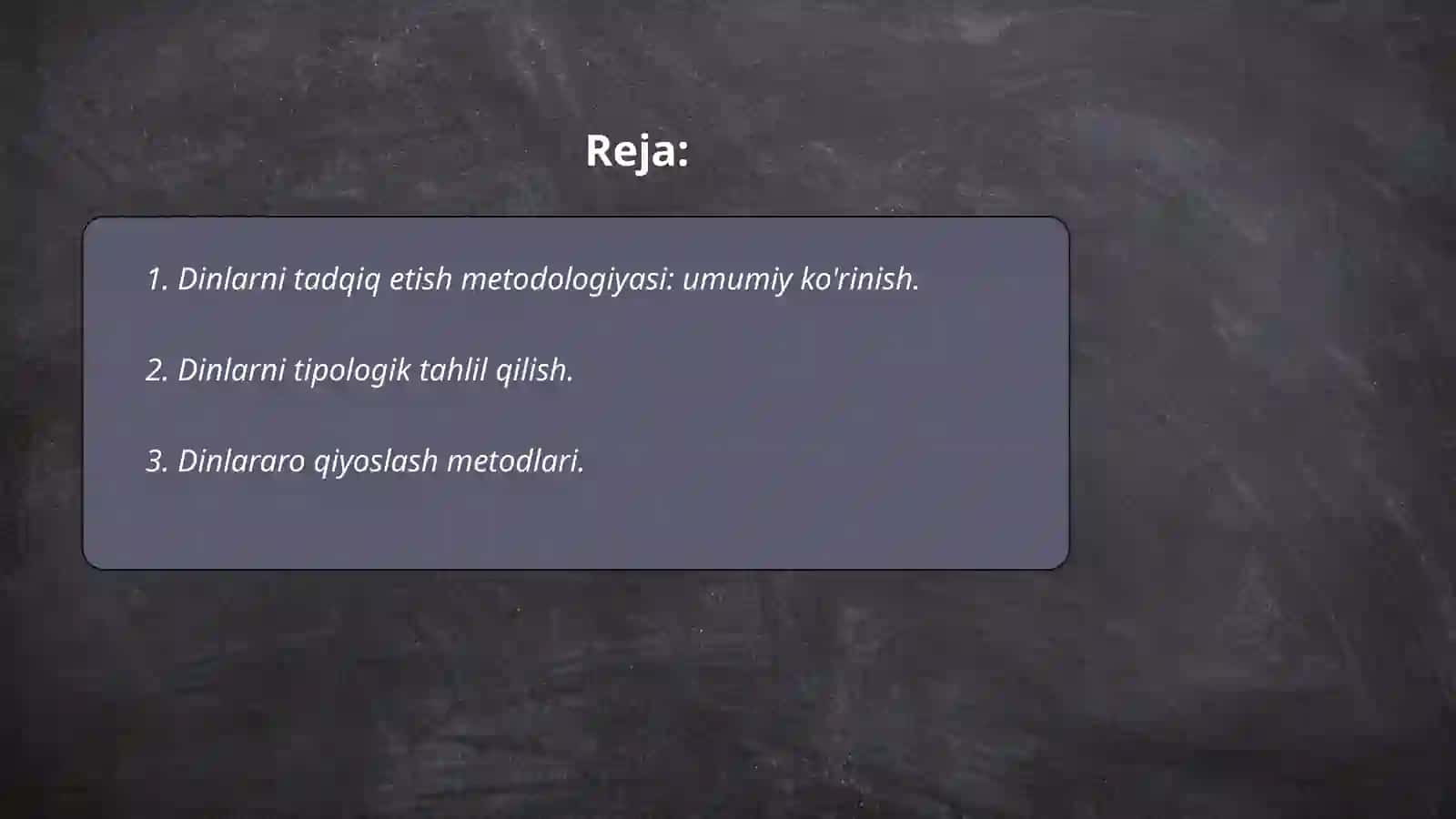 Dinlarni tadqiq etish metodologiyasi:tipologik, qiyosiy, tarkibiy-funksional, genetik tahlil.Qiyosiy dinshunoslikning metodlari 2