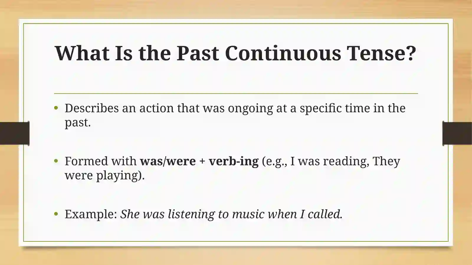 Past continuous tense 2