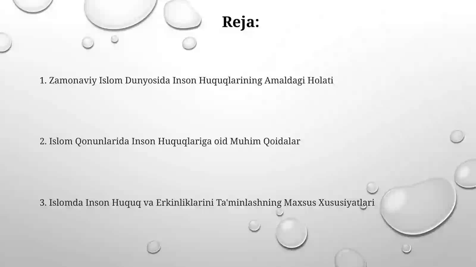 ISLOMDA INSON HUQUQ VA ERKINLIKLARINING TAʼMINLANISHINING OʼZIGAXOS JIHATLARI 2