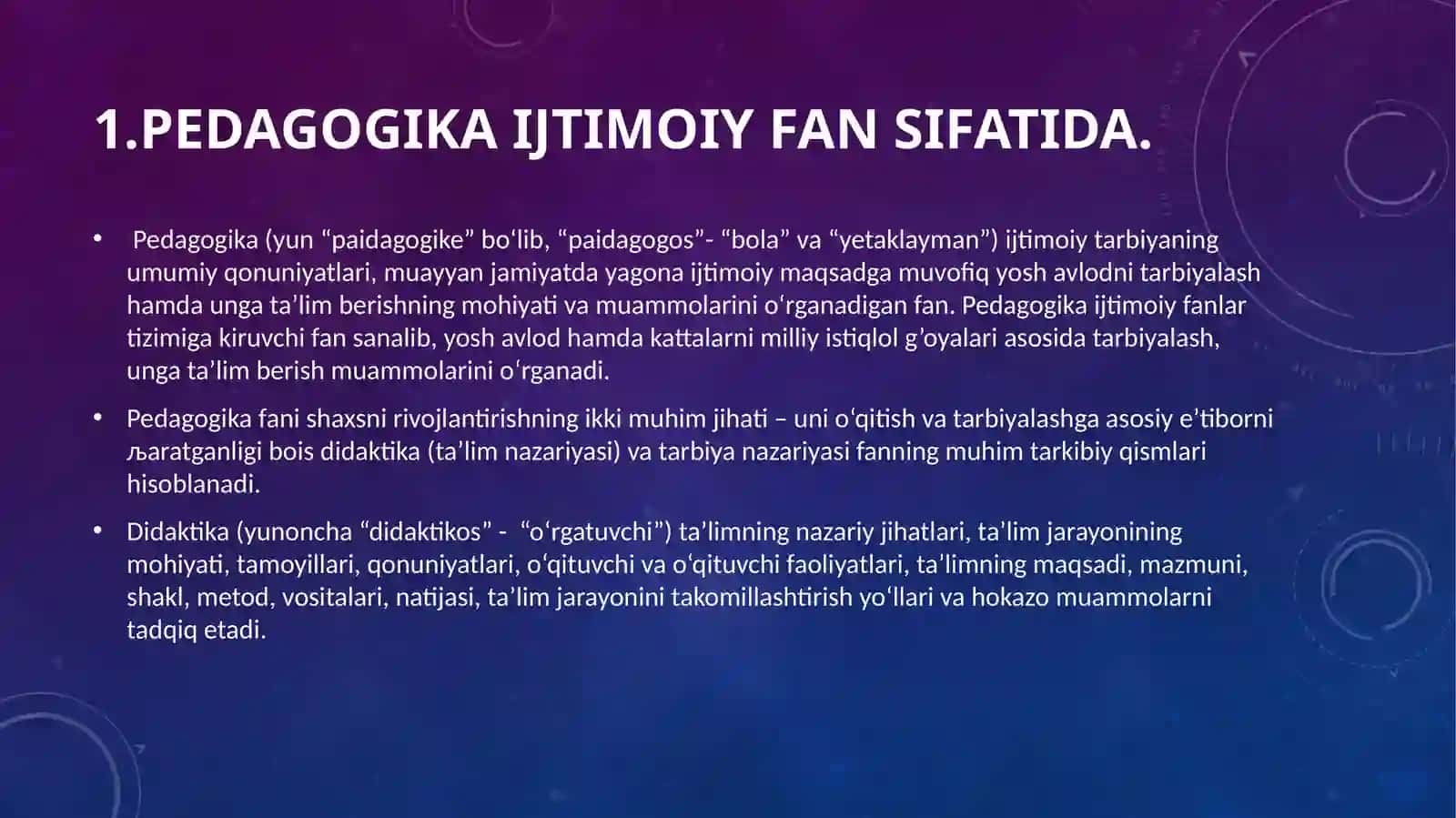 Pedagogika fanining predmeti, tadqiqot metodlari 2