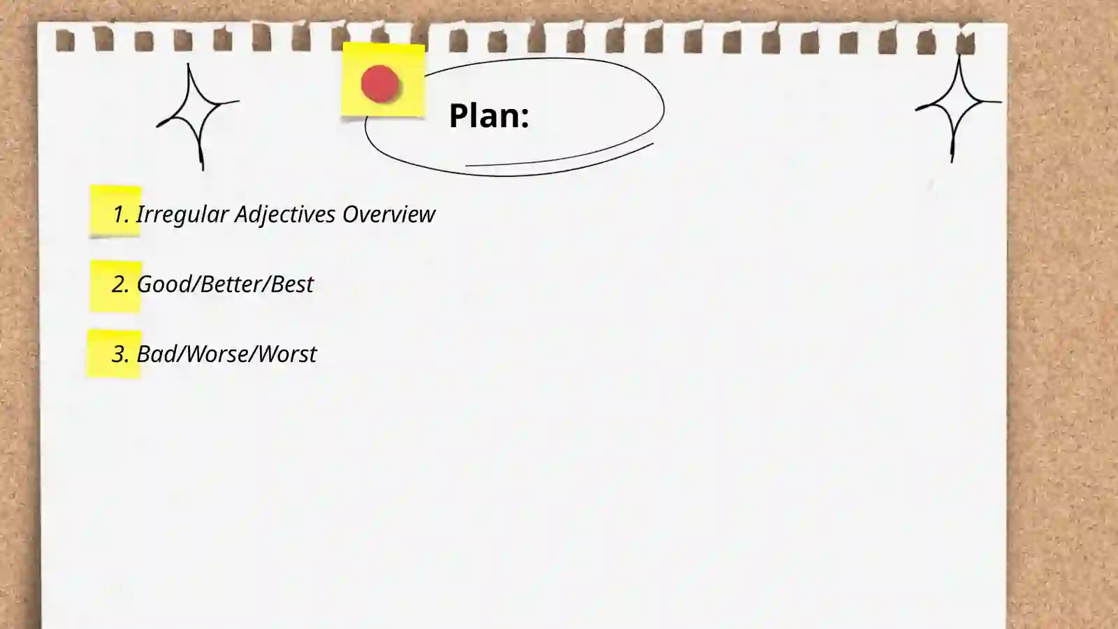Irregular comparative and superlative adjectives 2