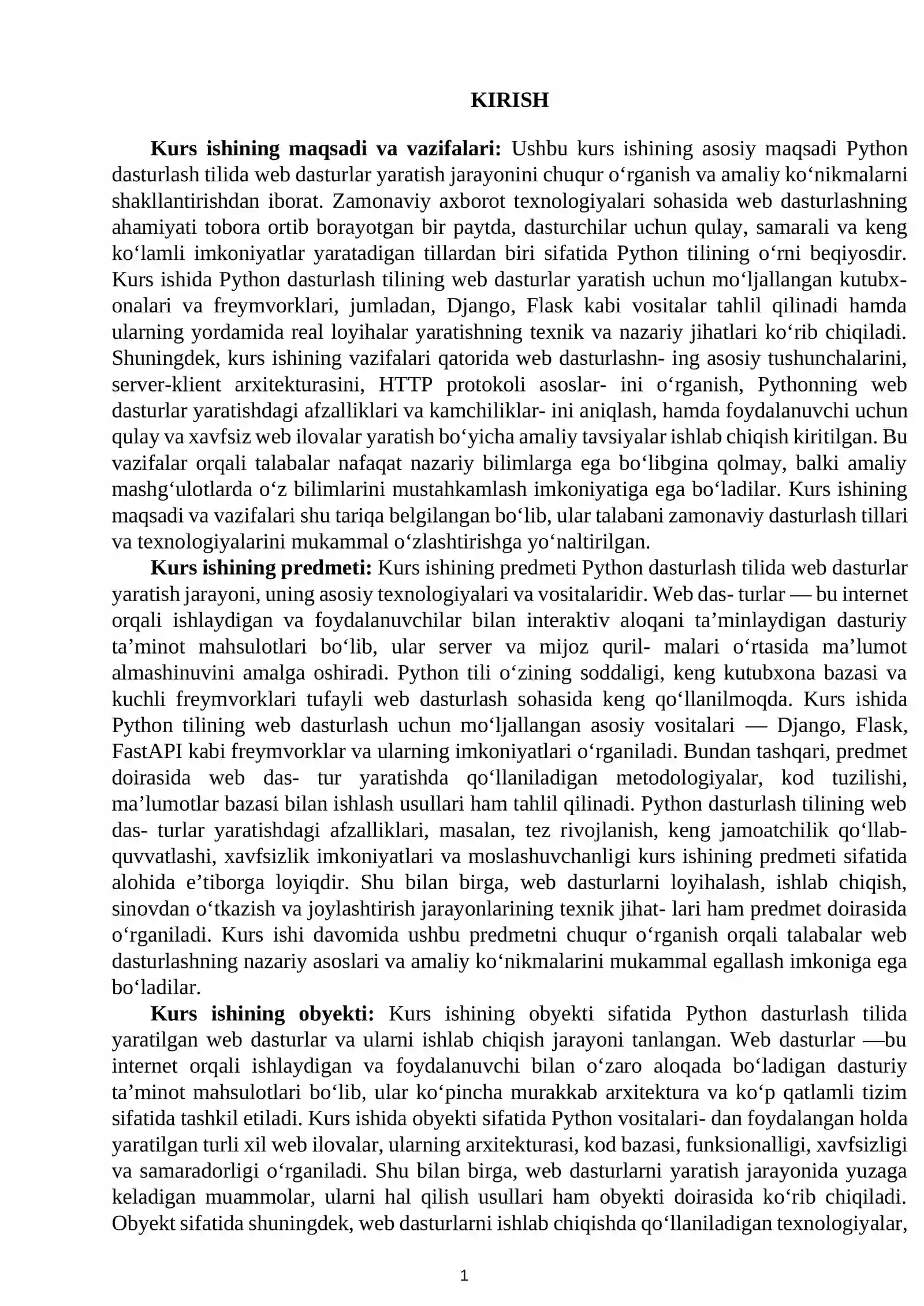 Python dasturlash tilida web dasturlar tuzish 2