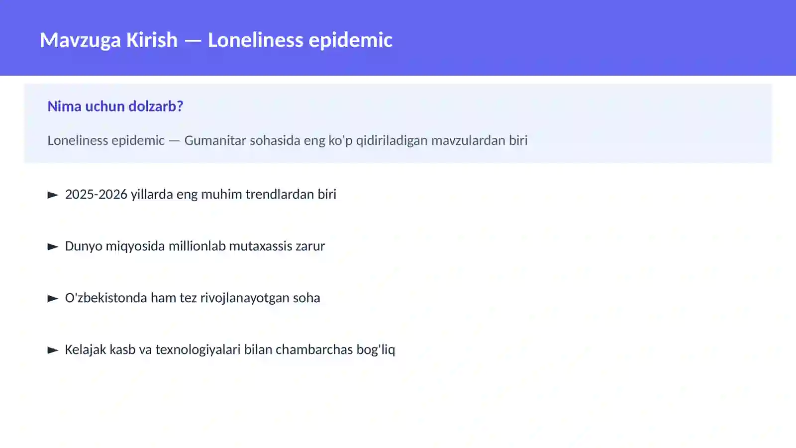 Loneliness epidemic 2