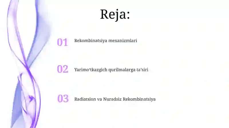 Radiatsion va Nuradsiz Rekombinatsiya 2