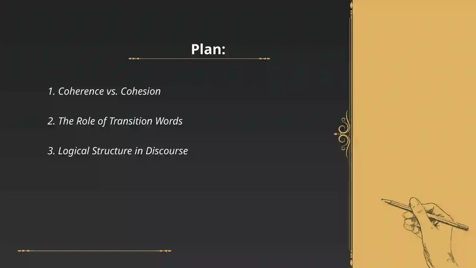 Coherence in discourse 2