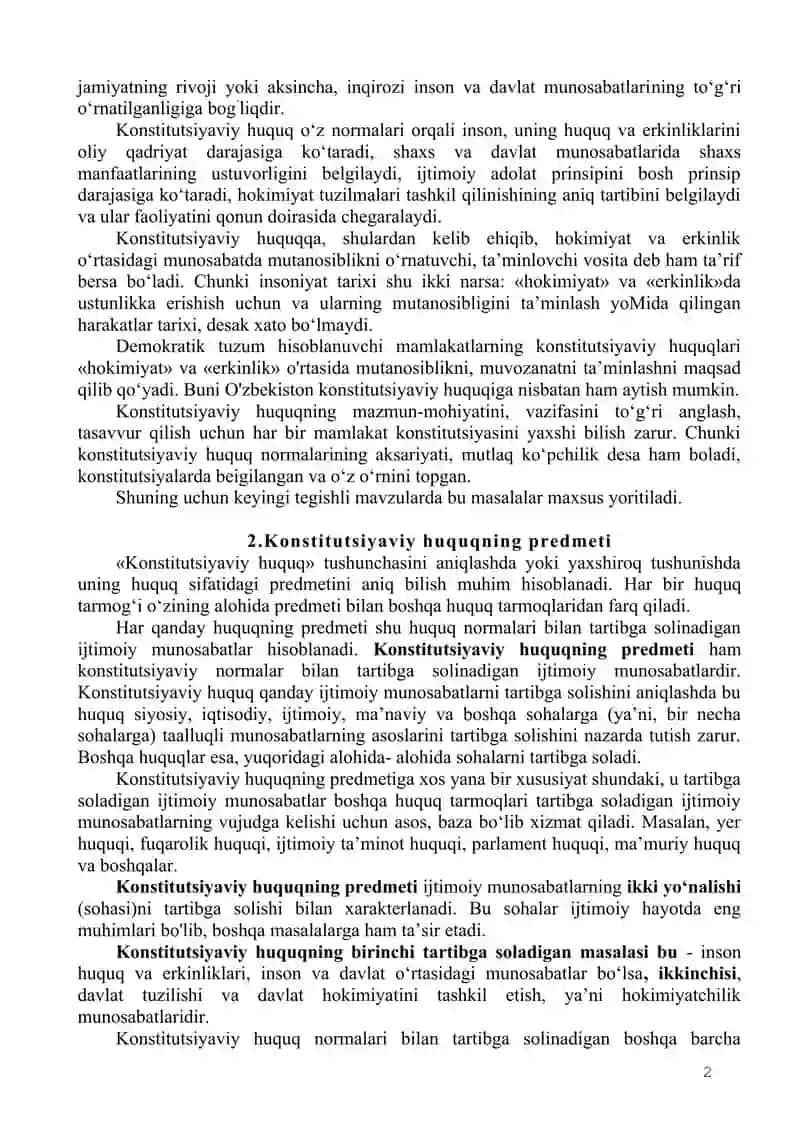 Konstitutsiyaviy huquqning umumiy tasnifi 2