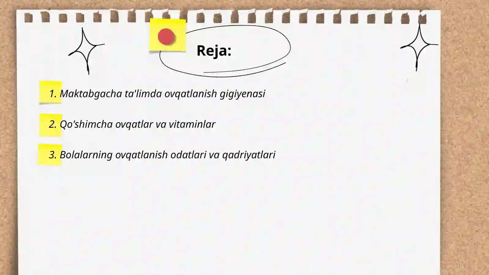 Maktabgacha ta'lim sifatini oshirish va sifatli ovqatlantirish 2