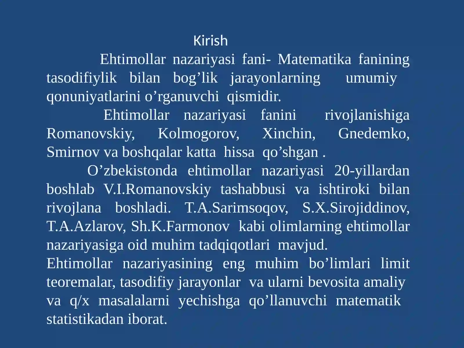 Ehtimollar Nazariyasi 2