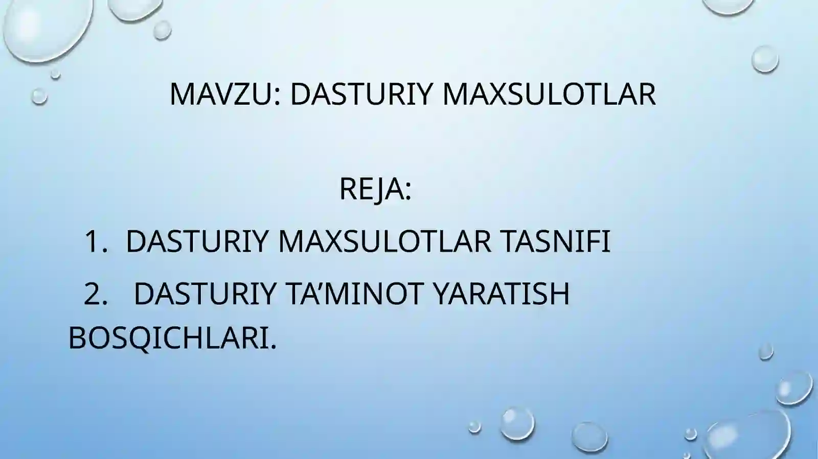 Dasturiy Maxsulotlar 2