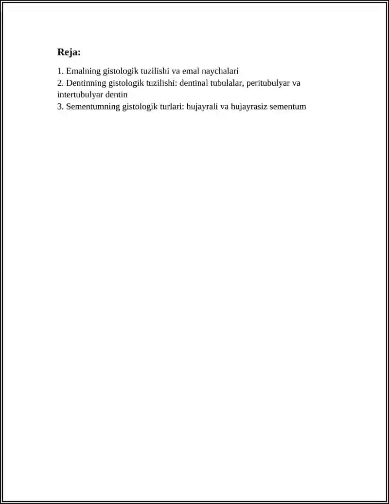 TISH VA PERIODONTITNING GISTOLOGIK TUZILISHI 2