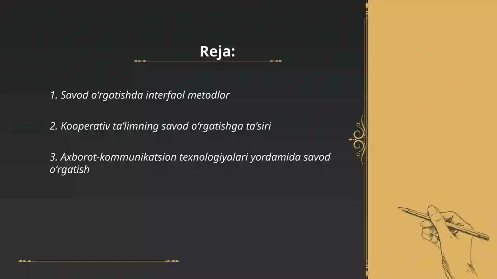 Pedagogik texnologiyalarni qo'llash 2