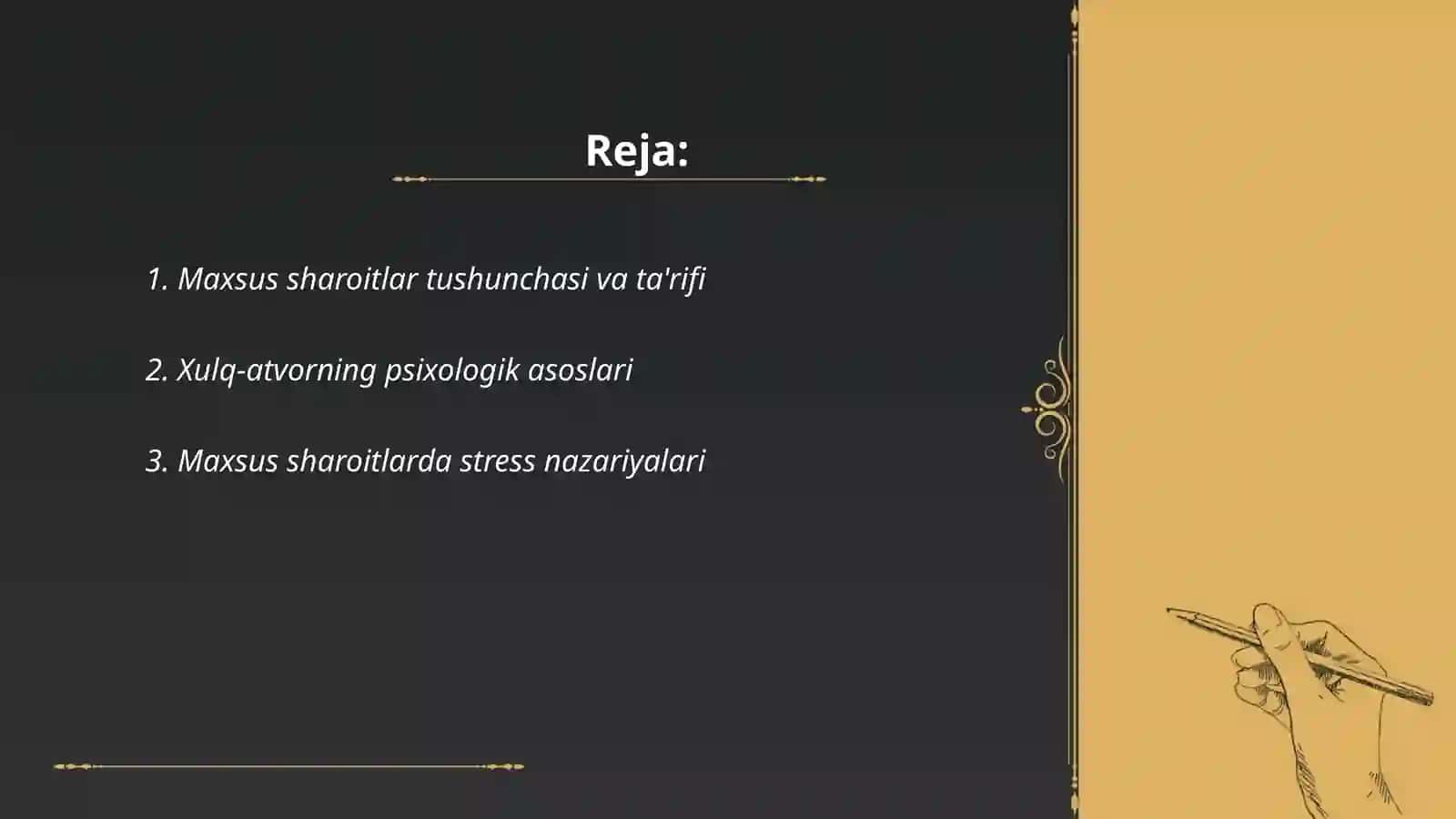 Maxsus sharoitlarda shaxs xulq atvorining psixologik xususiyatlari 2