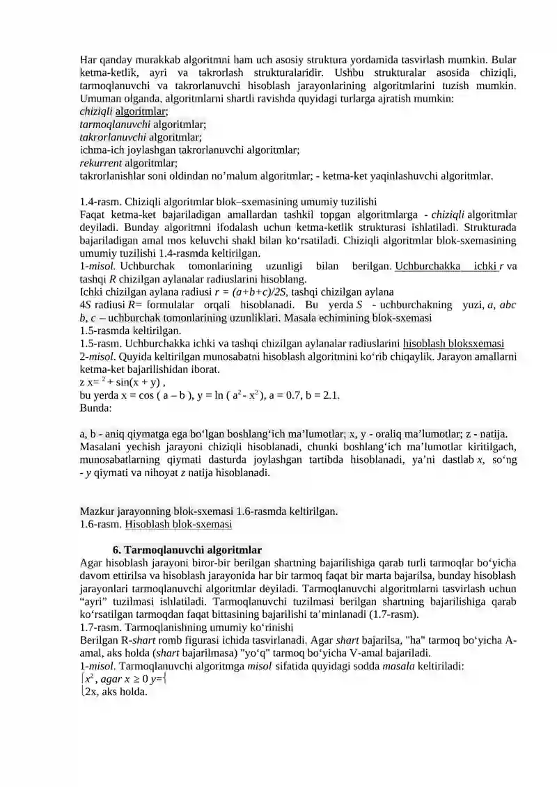 Chiziqli algoritmlar 2