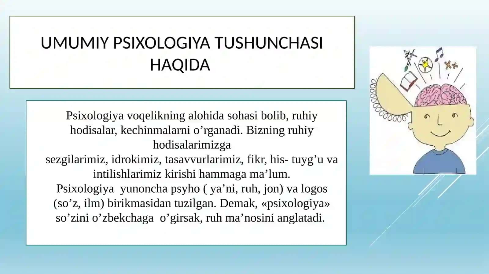 FAN:UMUMIY PSIXOLOGIYA 2