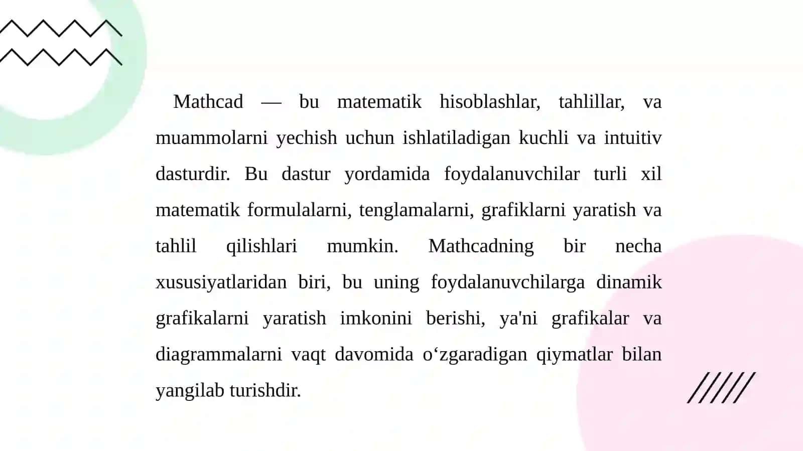 Mathcadda Dinamik Grafika 2
