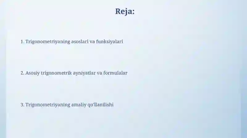 Trigonometriya 2
