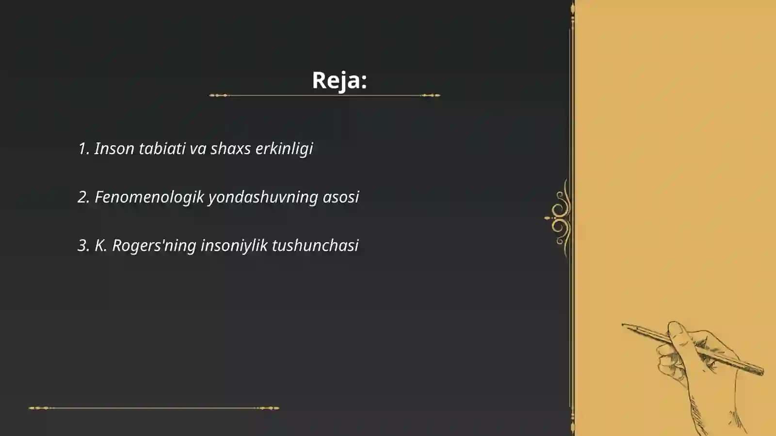 inson tabiati haqida K Rodgers tasavvurlari Rodgers fenomenologiyasi 2