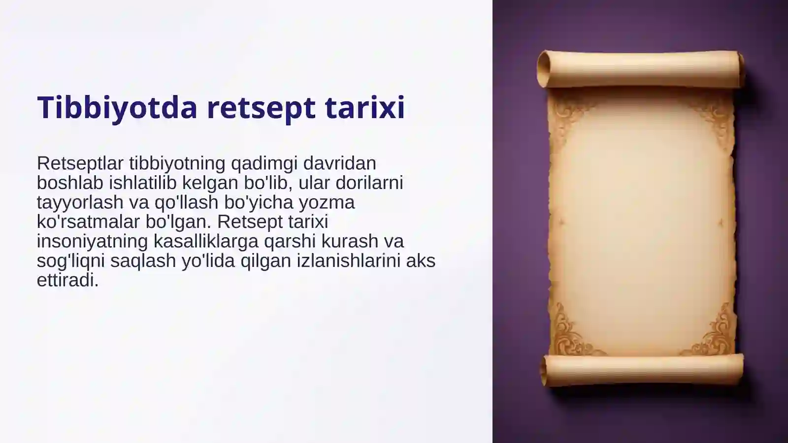 Tibbiyotda retsept tarixi 2