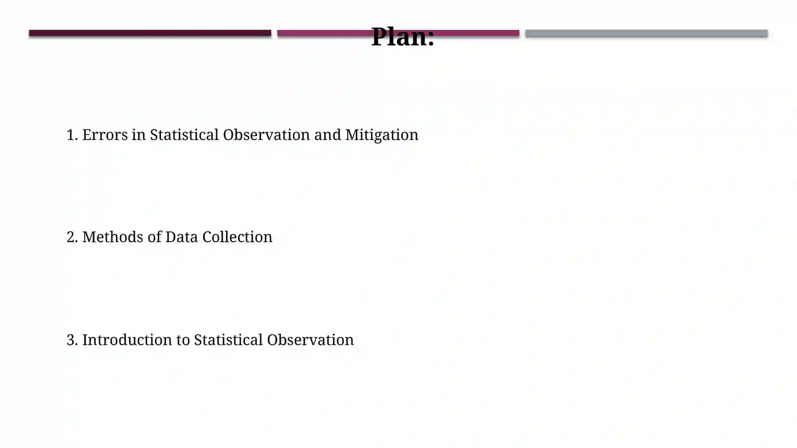 Method of statistical observation 2