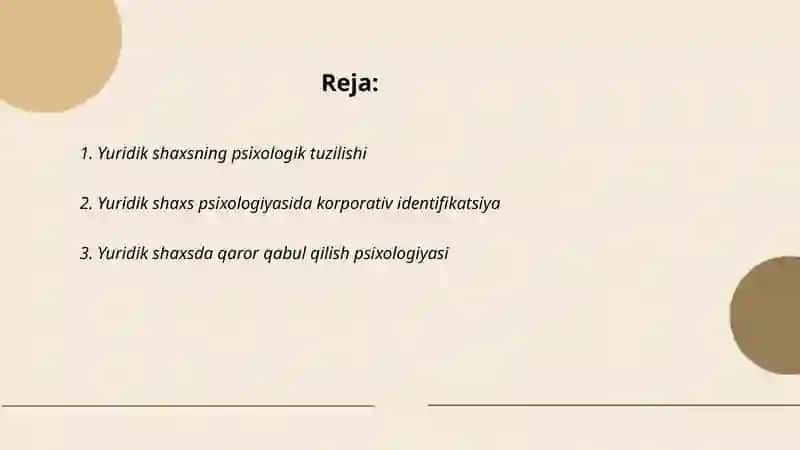 Yuridik shaxs psixologiyasi 2