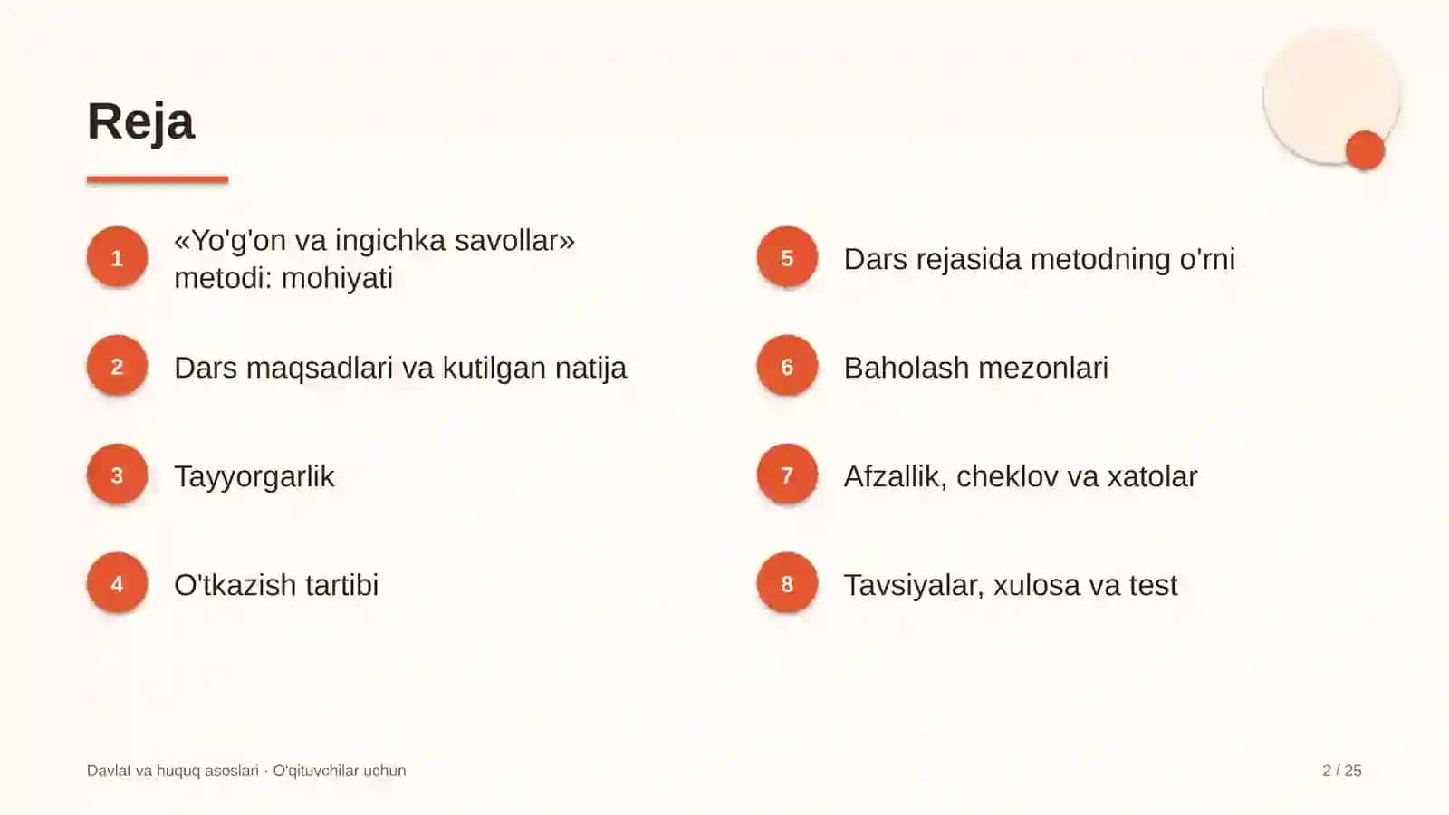 davlat va huquq asoslari darslarida yo'g'on va ingichka savollar metodidan foydalanish 1208 2