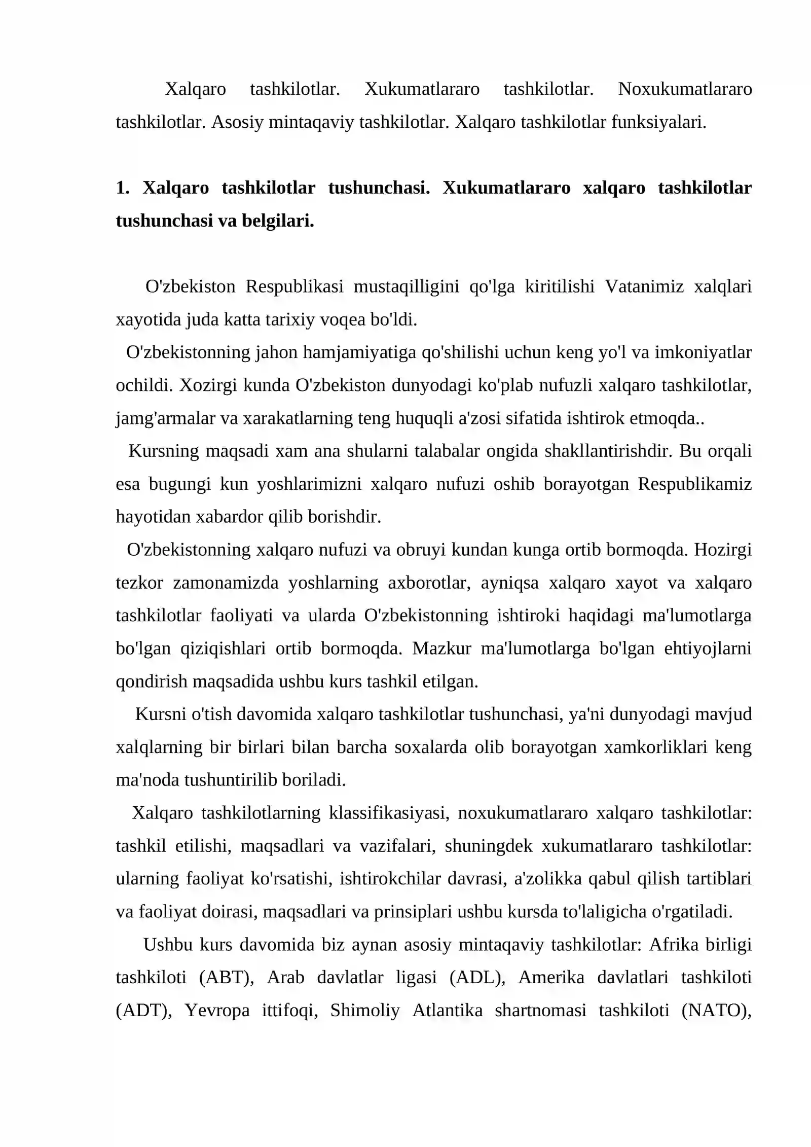 Xalqaro iqtisodiy tashkilotlar 2