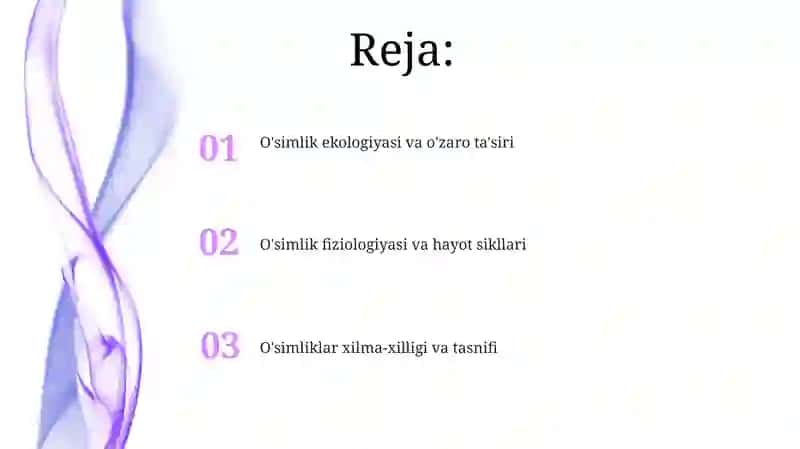 O'simlikshunoslik 2