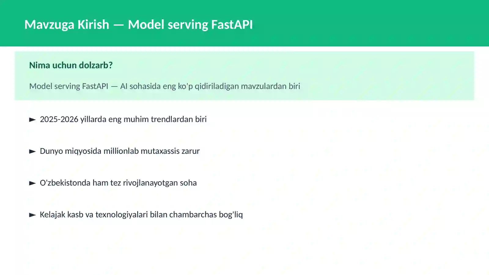 Model serving FastAPI 2