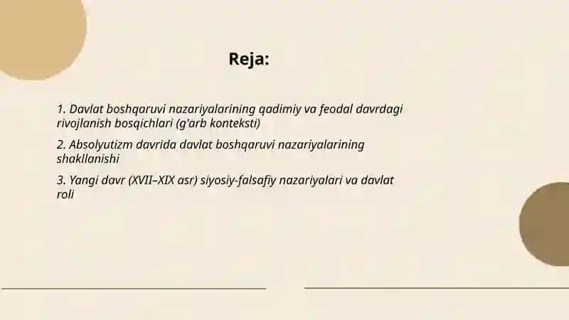 Davlat boshqaruviga oid nazariyalarning rivojlanish bosqichlari 2