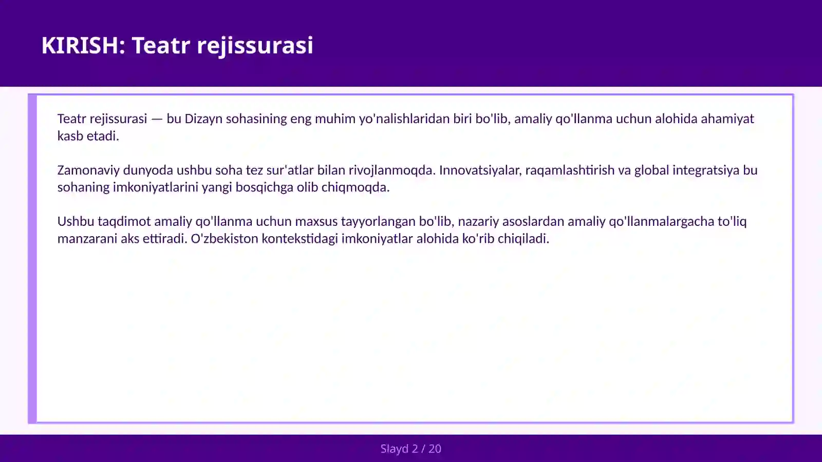 TEATR REJISSURASI 2