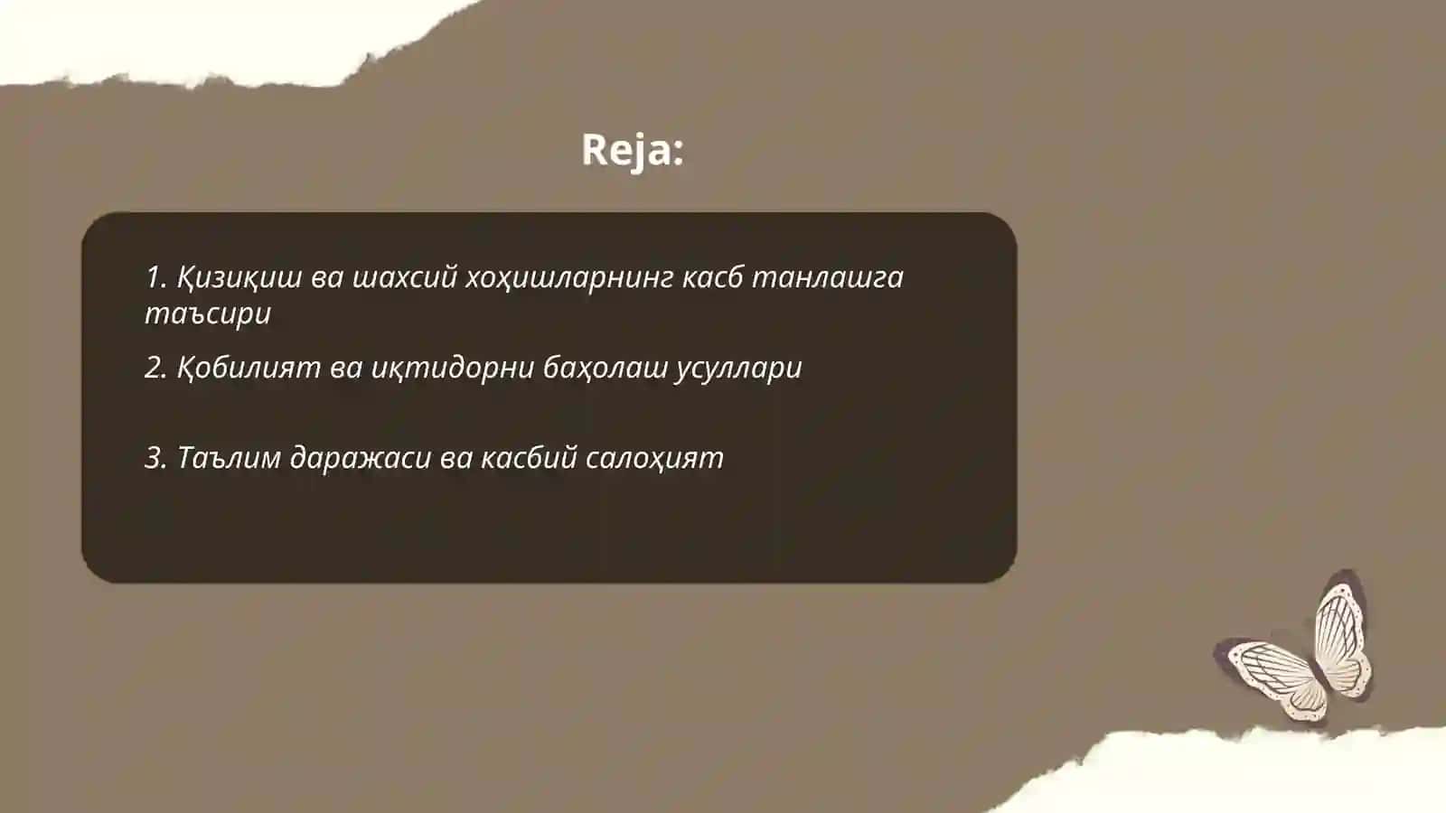 Мутахассисликни танлашда Мотивация ва Шахсий омиллар 2