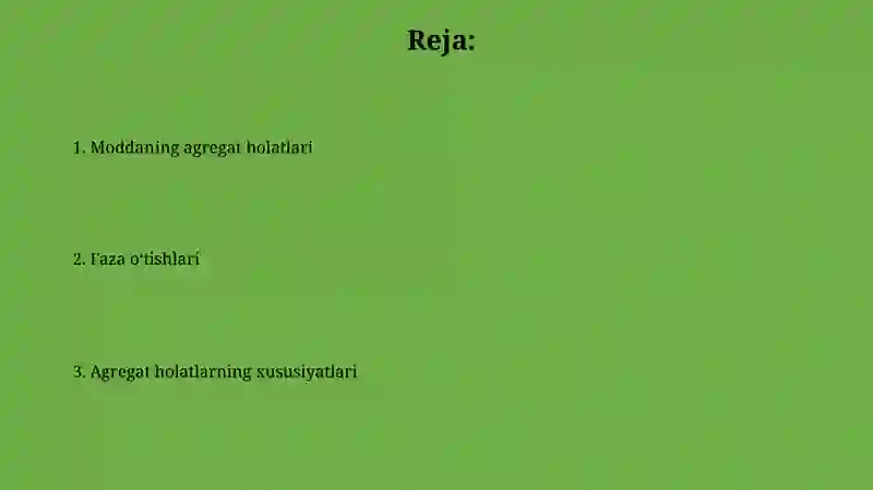 Moddalarning agregat vafazoviyholatlar 2