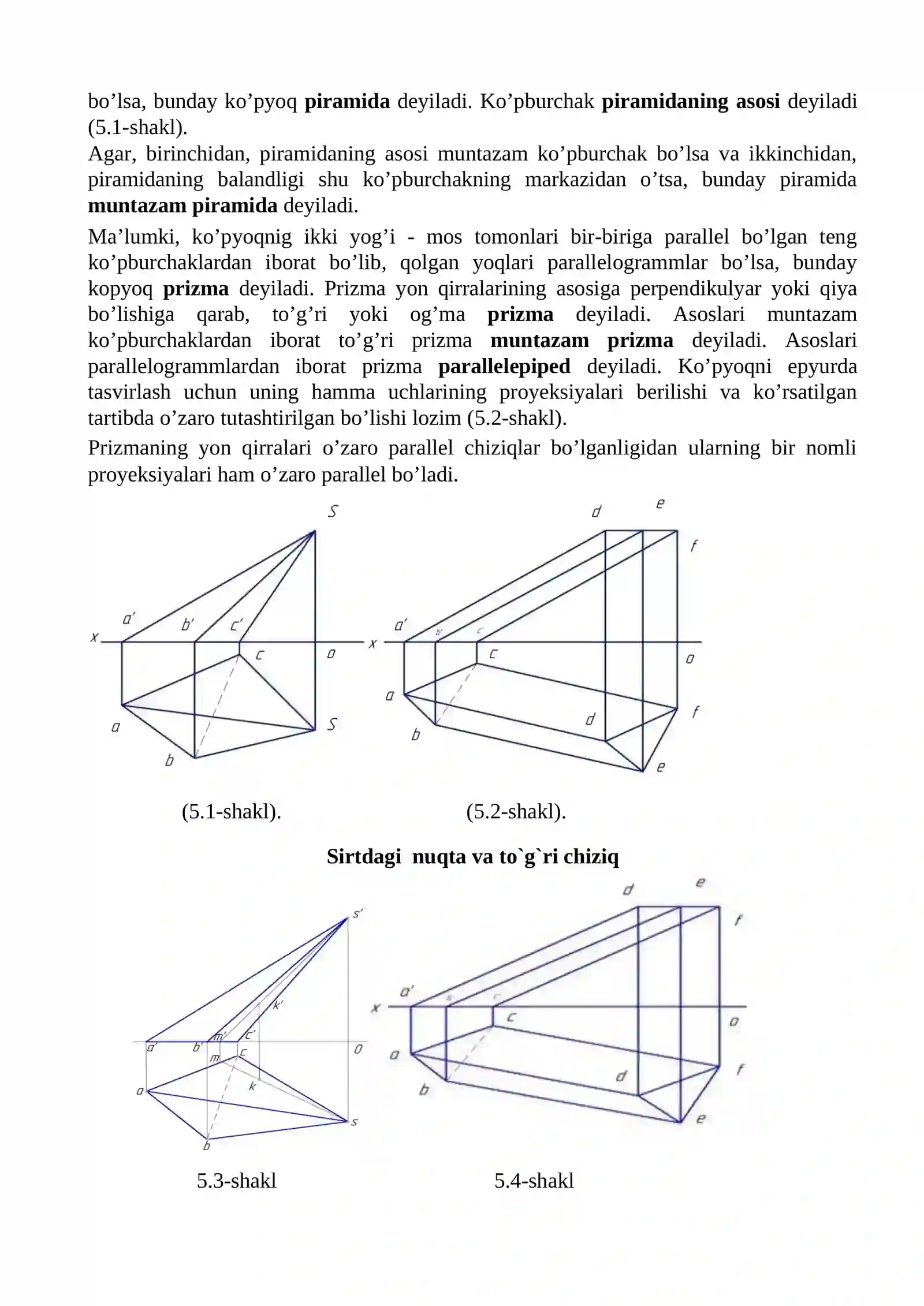 Ko’pyoqlarning tekislik bilan kesishuvi 2